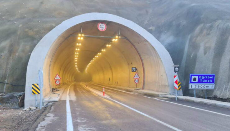 Eğribel Tüneli Tek Tüpten 2 Yönlü Olarak Ulaşıma Açıldı