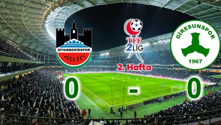 Giresunspor, Diyarbakır’dan Puanı Kaptı