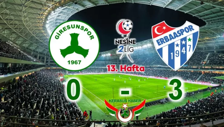 Giresunspor Şamar Oğlanına Döndü