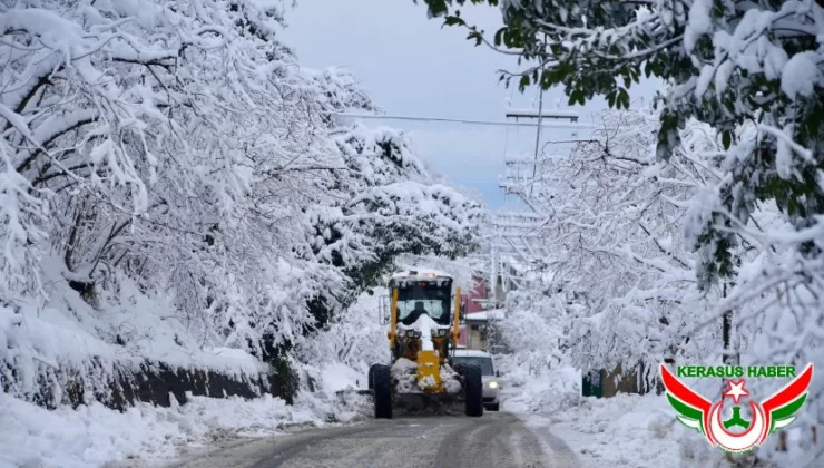 Giresun Belediyesi’nden, Yüksek Mahallelerde Kar Mücadelesi