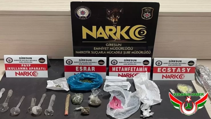 Giresun Polisi’nden; Uyuşturucu Operasyonunda 4 Tutuklama