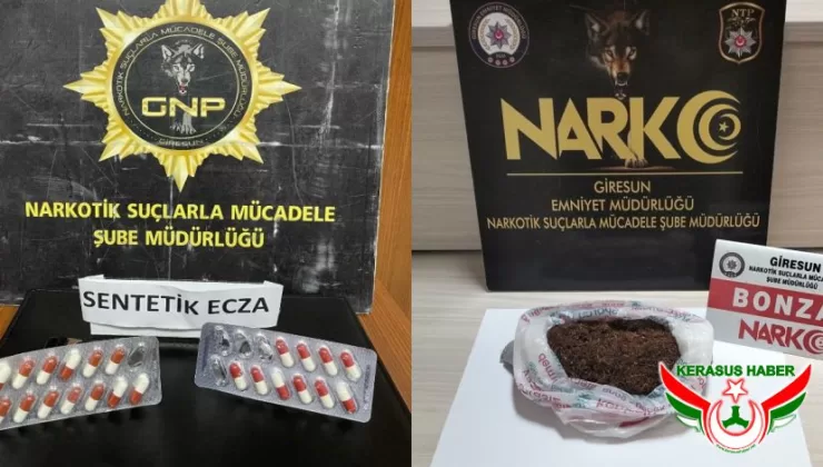 Giresun Polisi’nden; Merkez, Espiye ve Piraziz’de Uyuşturucu Operasyonu