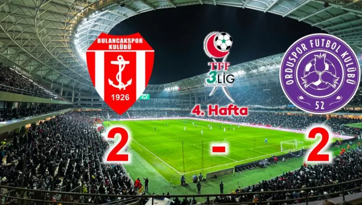 Bulancakspor: 2 – 52 Orduspor FK: 2