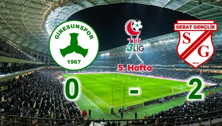 Giresunspor Yine Üzdü
