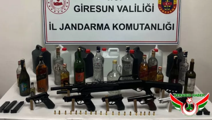 Jandarma’dan; Kaçak Alkol ve Yasadışı Silah Operasyonu