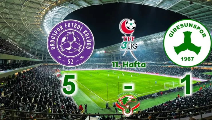 52 Orduspor FK: 5 – Emin Eltuğral Yönetimi: 1