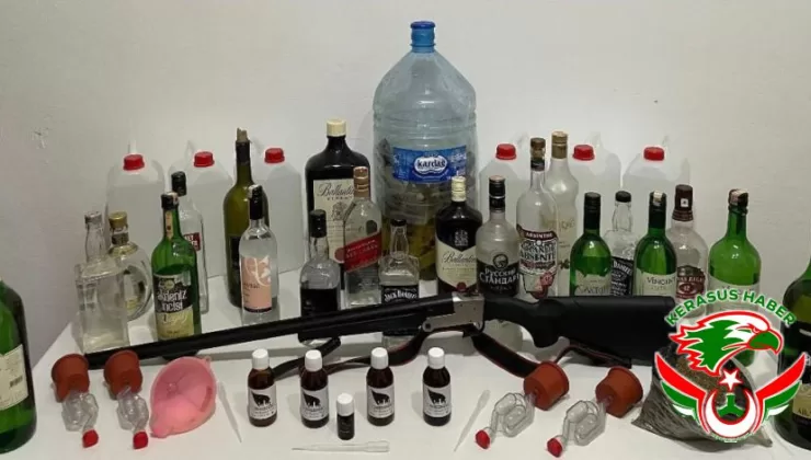 Jandarma’dan; Keşap’ta Kaçak Alkol Operasyonu