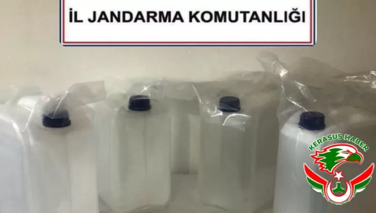 Jandarma’dan; Piraziz’de Kaçak Alkol Operasyonu