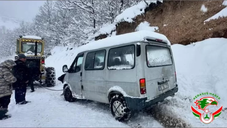 Aydındere’de 1,5 Metrelik Karla Zorlu Mücadele