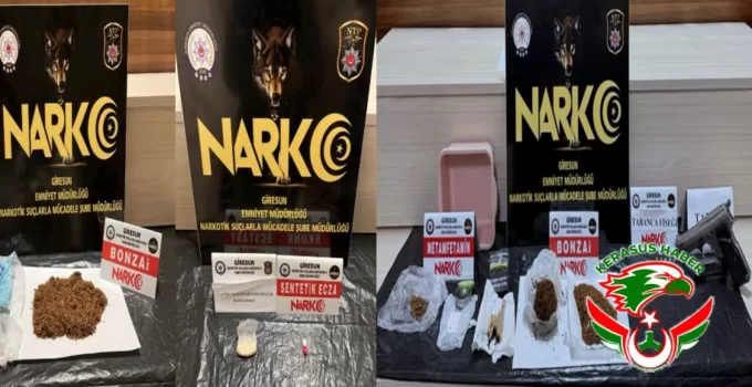 Polis’ten; Merkez, Bulancak ve Espiye’de Narkotik Operasyonu