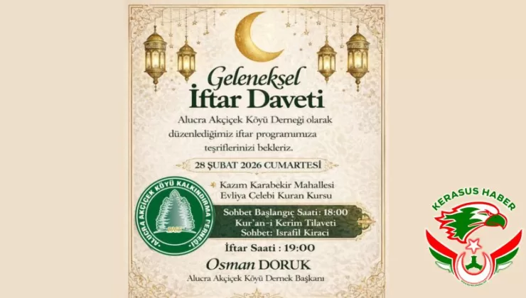 Akçiçek Köylüleri, İftar Sofrasında Buluşuyor