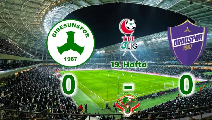Giresunspor, 3. Lig’de de Tutunamıyor!
