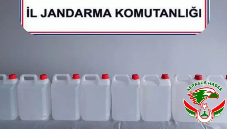 Jandarma’dan; Bulancak, Görele ve Doğankent’te Kaçak Alkol Operasyonu
