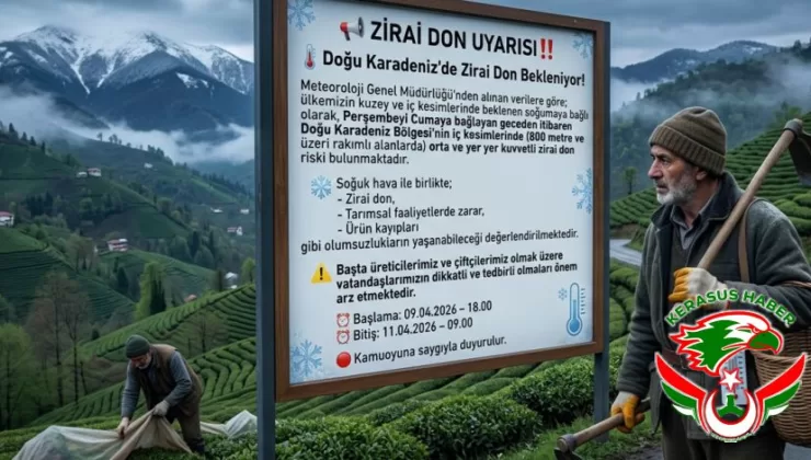 Giresun Valiliği’nden Kritik Uyarı: Zirai Don Kapıda!