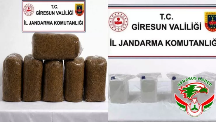 Jandarma’dan; Eynesil ve Tirebolu’da Kaçak Alkol ve Tütün Operasyonu