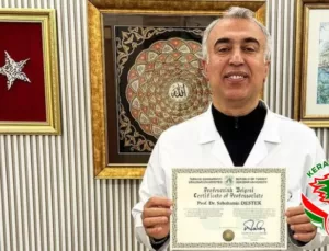 Prof. Dr. Sabahattin Destek, Profesörlük Belgesini Aldı