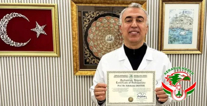 Prof. Dr. Sabahattin Destek, Profesörlük Belgesini Aldı