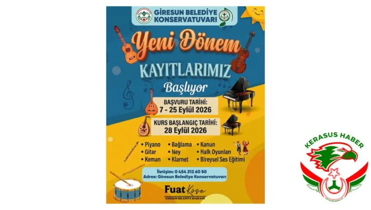 Giresun Belediye Konservatuarı’nda Yeni Dönem Başlıyor